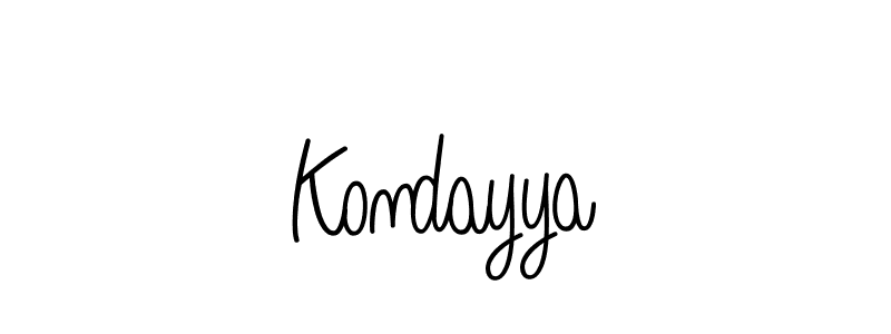 Kondayya stylish signature style. Best Handwritten Sign (Angelique-Rose-font-FFP) for my name. Handwritten Signature Collection Ideas for my name Kondayya. Kondayya signature style 5 images and pictures png