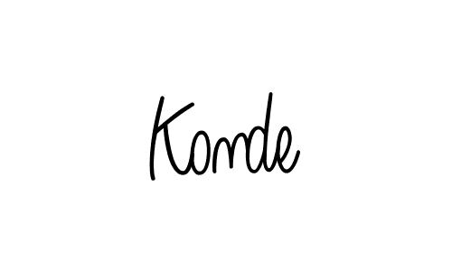 Create a beautiful signature design for name Konde. With this signature (Angelique-Rose-font-FFP) fonts, you can make a handwritten signature for free. Konde signature style 5 images and pictures png