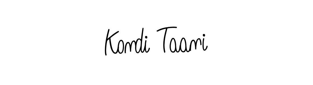 Make a beautiful signature design for name Kondi Taani. With this signature (Angelique-Rose-font-FFP) style, you can create a handwritten signature for free. Kondi Taani signature style 5 images and pictures png