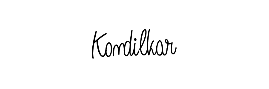 Use a signature maker to create a handwritten signature online. With this signature software, you can design (Angelique-Rose-font-FFP) your own signature for name Kondilkar. Kondilkar signature style 5 images and pictures png