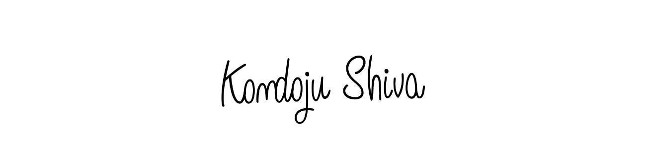 Make a beautiful signature design for name Kondoju Shiva. With this signature (Angelique-Rose-font-FFP) style, you can create a handwritten signature for free. Kondoju Shiva signature style 5 images and pictures png