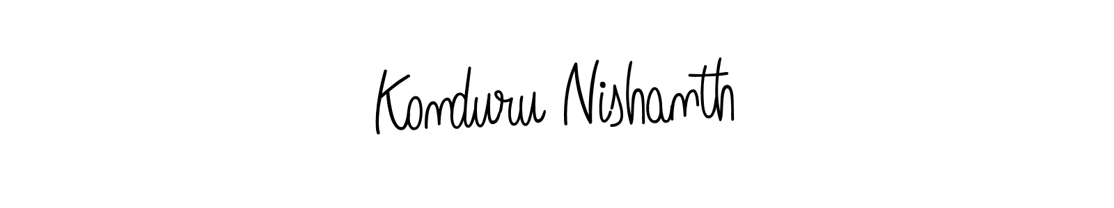Make a short Konduru Nishanth signature style. Manage your documents anywhere anytime using Angelique-Rose-font-FFP. Create and add eSignatures, submit forms, share and send files easily. Konduru Nishanth signature style 5 images and pictures png