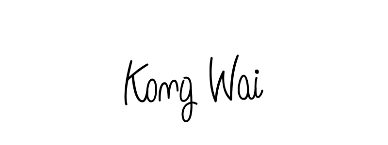 How to Draw Kong Wai signature style? Angelique-Rose-font-FFP is a latest design signature styles for name Kong Wai. Kong Wai signature style 5 images and pictures png