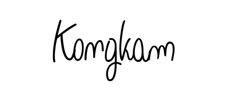 A modern signature idea for name Kongkam using Angelique-Rose-font-FFP font. Clean strokes and elegant curves make it stand out instantly. Kongkam signature style 5 images and pictures png