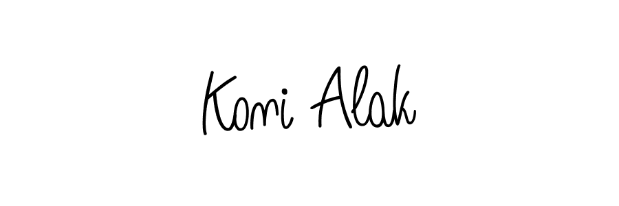 How to make Koni Alak signature? Angelique-Rose-font-FFP is a professional autograph style. Create handwritten signature for Koni Alak name. Koni Alak signature style 5 images and pictures png