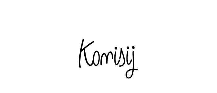 Konisij stylish signature style. Best Handwritten Sign (Angelique-Rose-font-FFP) for my name. Handwritten Signature Collection Ideas for my name Konisij. Konisij signature style 5 images and pictures png