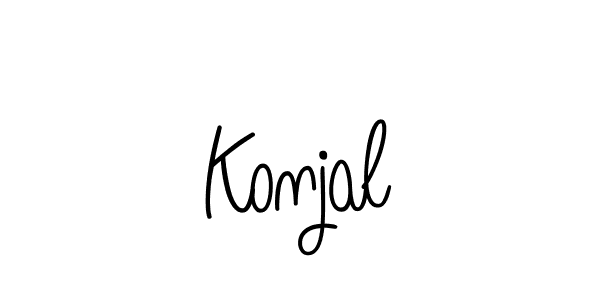 Make a beautiful signature design for name Konjal. Use this online signature maker to create a handwritten signature for free. Konjal signature style 5 images and pictures png