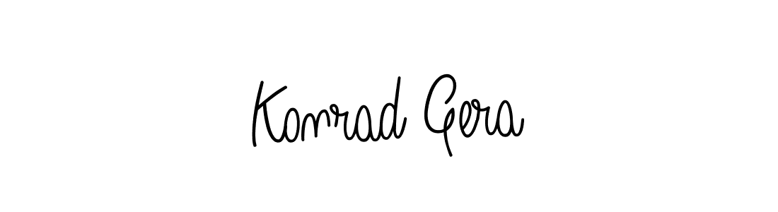 Use a signature maker to create a handwritten signature online. With this signature software, you can design (Angelique-Rose-font-FFP) your own signature for name Konrad Gera. Konrad Gera signature style 5 images and pictures png