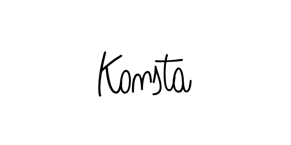 Make a beautiful signature design for name Konsta. With this signature (Angelique-Rose-font-FFP) style, you can create a handwritten signature for free. Konsta signature style 5 images and pictures png