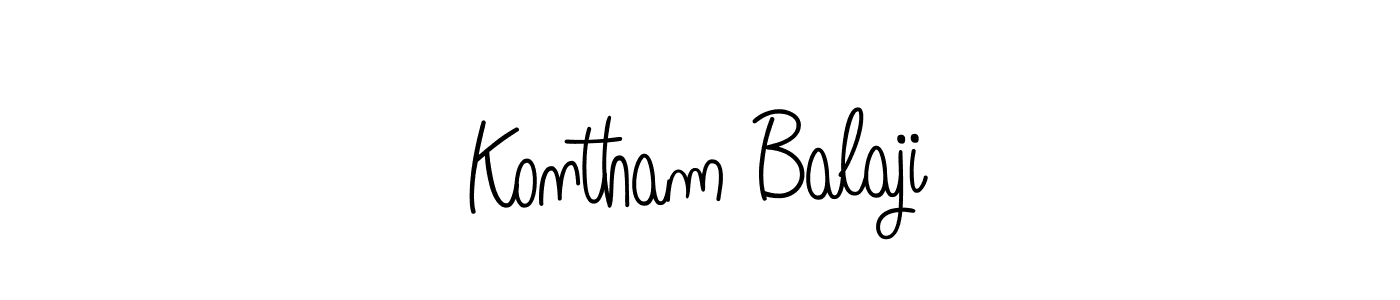 Kontham Balaji stylish signature style. Best Handwritten Sign (Angelique-Rose-font-FFP) for my name. Handwritten Signature Collection Ideas for my name Kontham Balaji. Kontham Balaji signature style 5 images and pictures png