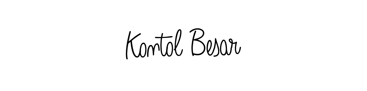 Create a beautiful signature design for name Kontol Besar. With this signature (Angelique-Rose-font-FFP) fonts, you can make a handwritten signature for free. Kontol Besar signature style 5 images and pictures png