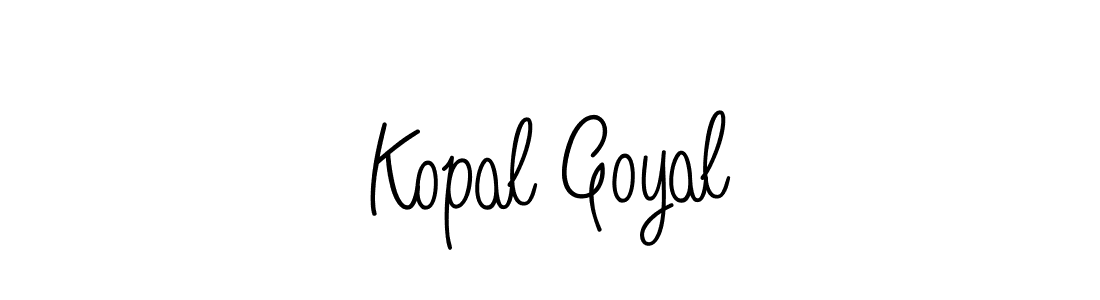 Use a signature maker to create a handwritten signature online. With this signature software, you can design (Angelique-Rose-font-FFP) your own signature for name Kopal Goyal. Kopal Goyal signature style 5 images and pictures png
