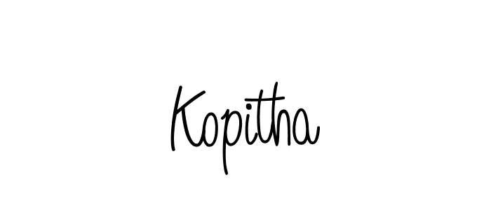 Use a signature maker to create a handwritten signature online. With this signature software, you can design (Angelique-Rose-font-FFP) your own signature for name Kopitha. Kopitha signature style 5 images and pictures png
