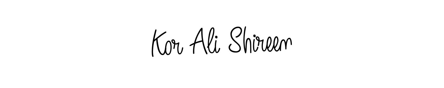 How to make Kor Ali Shireen signature? Angelique-Rose-font-FFP is a professional autograph style. Create handwritten signature for Kor Ali Shireen name. Kor Ali Shireen signature style 5 images and pictures png