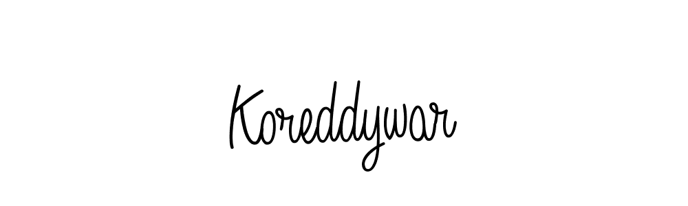 Make a beautiful signature design for name Koreddywar. With this signature (Angelique-Rose-font-FFP) style, you can create a handwritten signature for free. Koreddywar signature style 5 images and pictures png