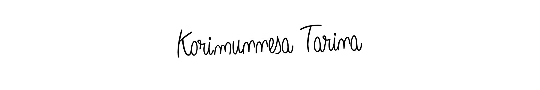 It looks lik you need a new signature style for name Korimunnesa Tarina. Design unique handwritten (Angelique-Rose-font-FFP) signature with our free signature maker in just a few clicks. Korimunnesa Tarina signature style 5 images and pictures png