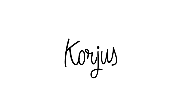 Use a signature maker to create a handwritten signature online. With this signature software, you can design (Angelique-Rose-font-FFP) your own signature for name Korjus. Korjus signature style 5 images and pictures png