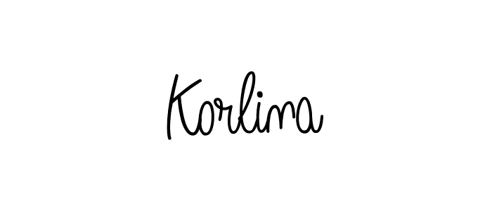 Korlina stylish signature style. Best Handwritten Sign (Angelique-Rose-font-FFP) for my name. Handwritten Signature Collection Ideas for my name Korlina. Korlina signature style 5 images and pictures png