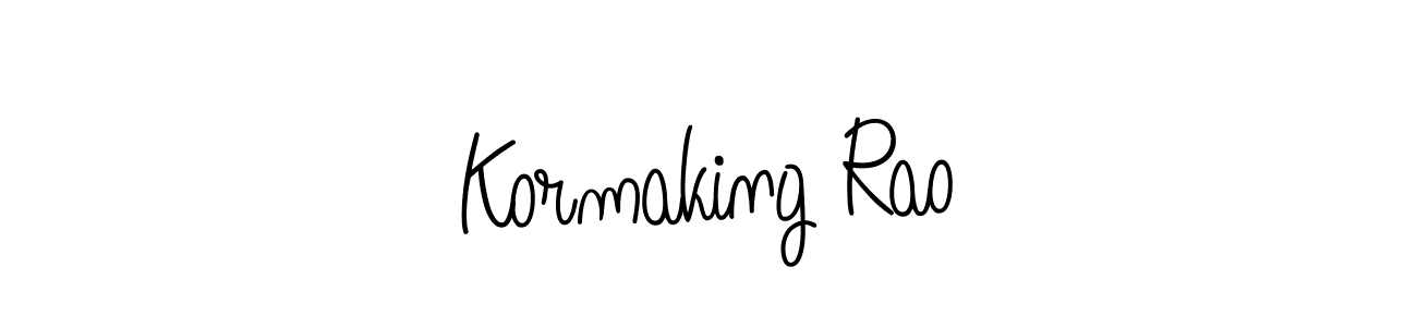 Use a signature maker to create a handwritten signature online. With this signature software, you can design (Angelique-Rose-font-FFP) your own signature for name Kormaking Rao. Kormaking Rao signature style 5 images and pictures png