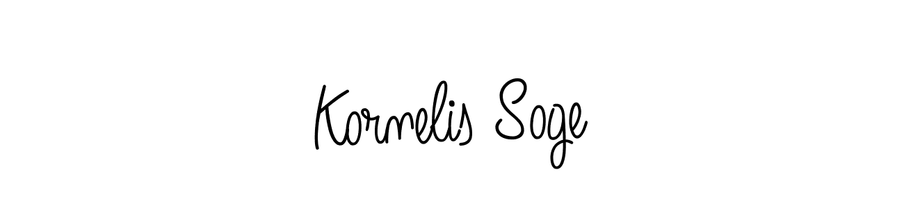 Use a signature maker to create a handwritten signature online. With this signature software, you can design (Angelique-Rose-font-FFP) your own signature for name Kornelis Soge. Kornelis Soge signature style 5 images and pictures png