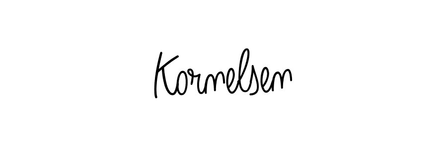 Make a beautiful signature design for name Kornelsen. With this signature (Angelique-Rose-font-FFP) style, you can create a handwritten signature for free. Kornelsen signature style 5 images and pictures png