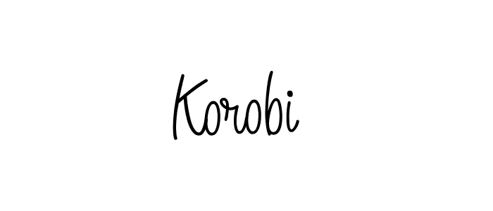 You can use this online signature creator to create a handwritten signature for the name Korobi . This is the best online autograph maker. Korobi  signature style 5 images and pictures png