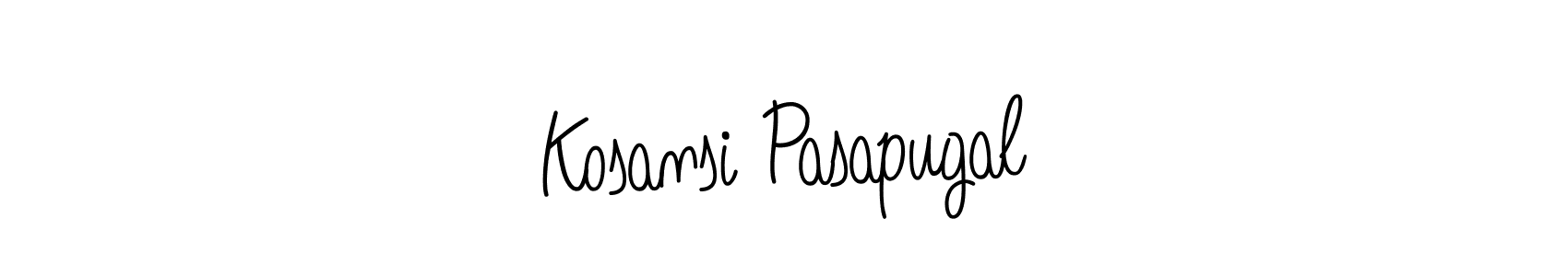 Design your own signature with our free online signature maker. With this signature software, you can create a handwritten (Angelique-Rose-font-FFP) signature for name Kosansi Pasapugal. Kosansi Pasapugal signature style 5 images and pictures png
