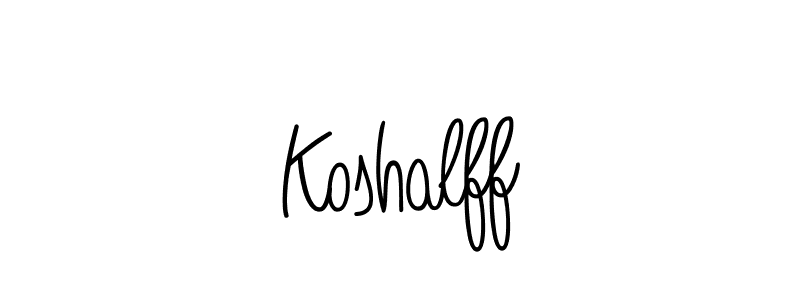 Create a beautiful signature design for name Koshalff. With this signature (Angelique-Rose-font-FFP) fonts, you can make a handwritten signature for free. Koshalff signature style 5 images and pictures png