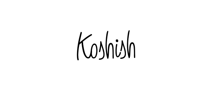 It looks lik you need a new signature style for name Koshish. Design unique handwritten (Angelique-Rose-font-FFP) signature with our free signature maker in just a few clicks. Koshish signature style 5 images and pictures png