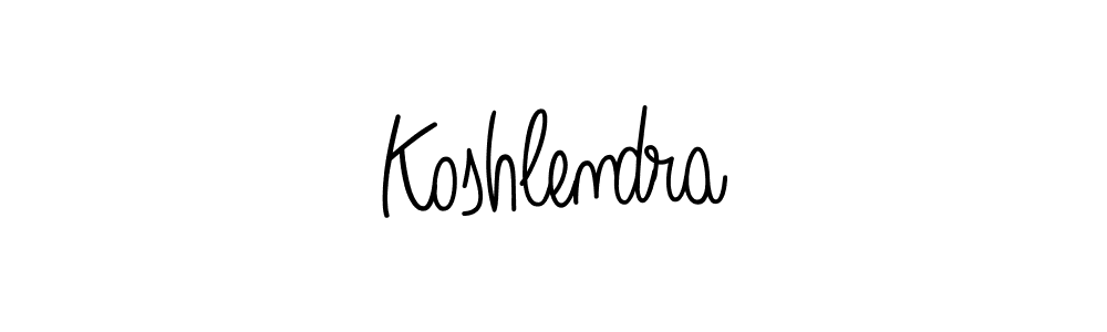 You should practise on your own different ways (Angelique-Rose-font-FFP) to write your name (Koshlendra) in signature. don't let someone else do it for you. Koshlendra signature style 5 images and pictures png