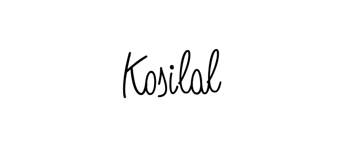 How to Draw Kosilal signature style? Angelique-Rose-font-FFP is a latest design signature styles for name Kosilal. Kosilal signature style 5 images and pictures png