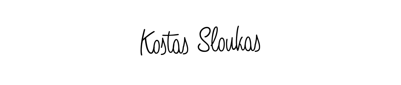 Create a beautiful signature design for name Kostas Sloukas. With this signature (Angelique-Rose-font-FFP) fonts, you can make a handwritten signature for free. Kostas Sloukas signature style 5 images and pictures png