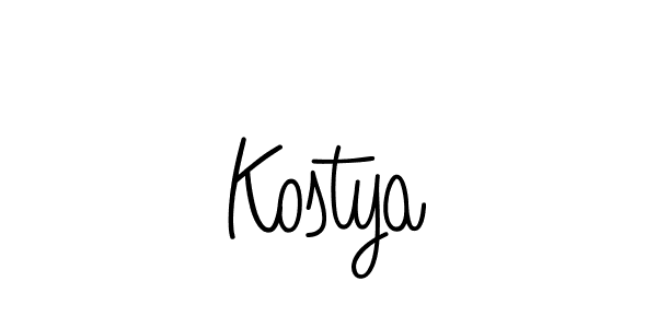 Kostya stylish signature style. Best Handwritten Sign (Angelique-Rose-font-FFP) for my name. Handwritten Signature Collection Ideas for my name Kostya. Kostya signature style 5 images and pictures png