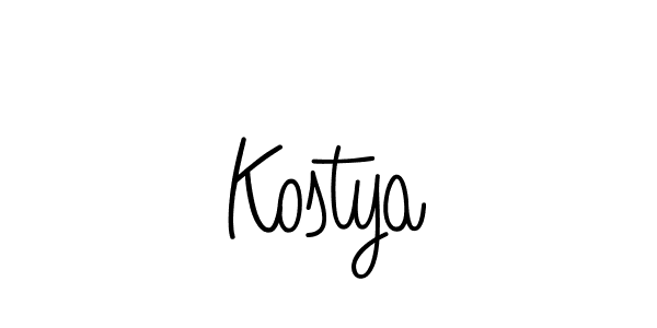 Create a beautiful signature design for name Kostya. With this signature (Angelique-Rose-font-FFP) fonts, you can make a handwritten signature for free. Kostya signature style 5 images and pictures png