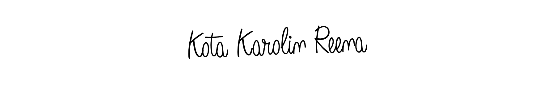 How to Draw Kota Karolin Reena signature style? Angelique-Rose-font-FFP is a latest design signature styles for name Kota Karolin Reena. Kota Karolin Reena signature style 5 images and pictures png