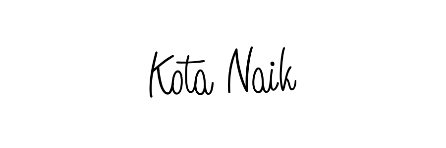 Use a signature maker to create a handwritten signature online. With this signature software, you can design (Angelique-Rose-font-FFP) your own signature for name Kota Naik. Kota Naik signature style 5 images and pictures png