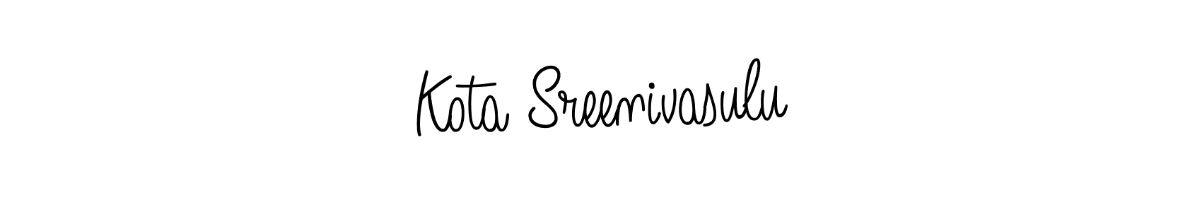 You should practise on your own different ways (Angelique-Rose-font-FFP) to write your name (Kota Sreenivasulu) in signature. don't let someone else do it for you. Kota Sreenivasulu signature style 5 images and pictures png
