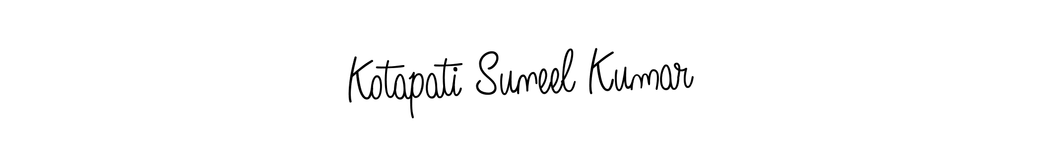 The best way (Angelique-Rose-font-FFP) to make a short signature is to pick only two or three words in your name. The name Kotapati Suneel Kumar include a total of six letters. For converting this name. Kotapati Suneel Kumar signature style 5 images and pictures png