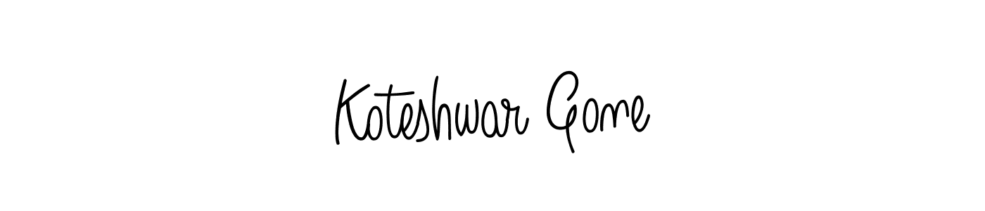 Koteshwar Gone stylish signature style. Best Handwritten Sign (Angelique-Rose-font-FFP) for my name. Handwritten Signature Collection Ideas for my name Koteshwar Gone. Koteshwar Gone signature style 5 images and pictures png