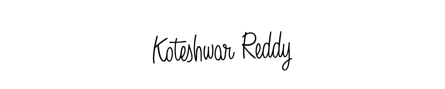 Make a beautiful signature design for name Koteshwar Reddy. With this signature (Angelique-Rose-font-FFP) style, you can create a handwritten signature for free. Koteshwar Reddy signature style 5 images and pictures png