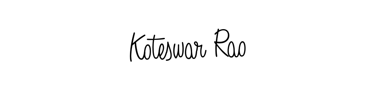 The best way (Angelique-Rose-font-FFP) to make a short signature is to pick only two or three words in your name. The name Koteswar Rao include a total of six letters. For converting this name. Koteswar Rao signature style 5 images and pictures png