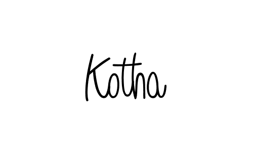 Also we have Kotha name is the best signature style. Create professional handwritten signature collection using Angelique-Rose-font-FFP autograph style. Kotha signature style 5 images and pictures png