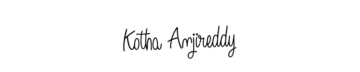 Similarly Angelique-Rose-font-FFP is the best handwritten signature design. Signature creator online .You can use it as an online autograph creator for name Kotha Anjireddy. Kotha Anjireddy signature style 5 images and pictures png