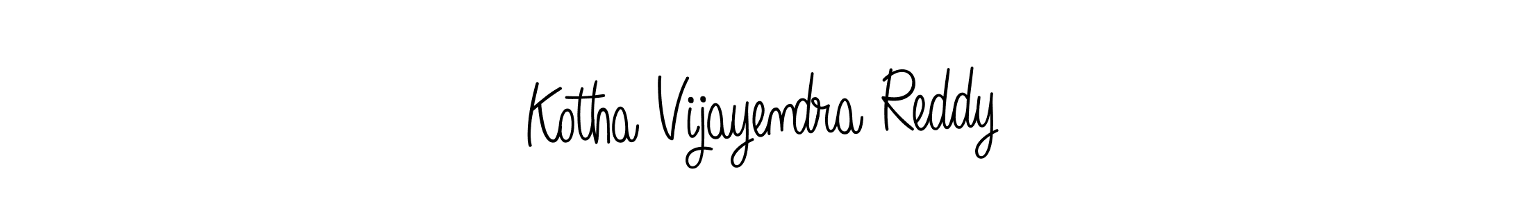 It looks lik you need a new signature style for name Kotha Vijayendra Reddy. Design unique handwritten (Angelique-Rose-font-FFP) signature with our free signature maker in just a few clicks. Kotha Vijayendra Reddy signature style 5 images and pictures png