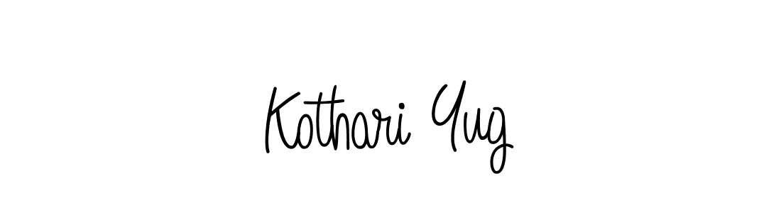 Create a beautiful signature design for name Kothari Yug. With this signature (Angelique-Rose-font-FFP) fonts, you can make a handwritten signature for free. Kothari Yug signature style 5 images and pictures png