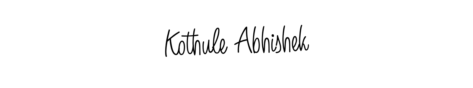 The best way (Angelique-Rose-font-FFP) to make a short signature is to pick only two or three words in your name. The name Kothule Abhishek include a total of six letters. For converting this name. Kothule Abhishek signature style 5 images and pictures png