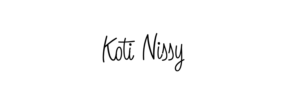 Make a short Koti Nissy signature style. Manage your documents anywhere anytime using Angelique-Rose-font-FFP. Create and add eSignatures, submit forms, share and send files easily. Koti Nissy signature style 5 images and pictures png