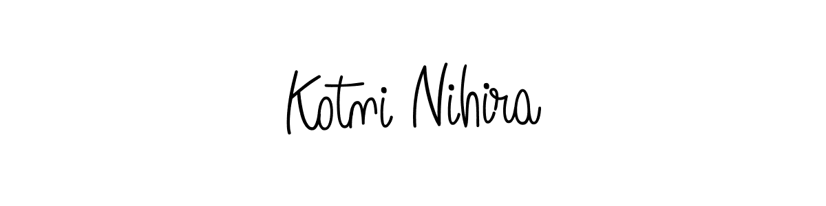 Design your own signature with our free online signature maker. With this signature software, you can create a handwritten (Angelique-Rose-font-FFP) signature for name Kotni Nihira. Kotni Nihira signature style 5 images and pictures png