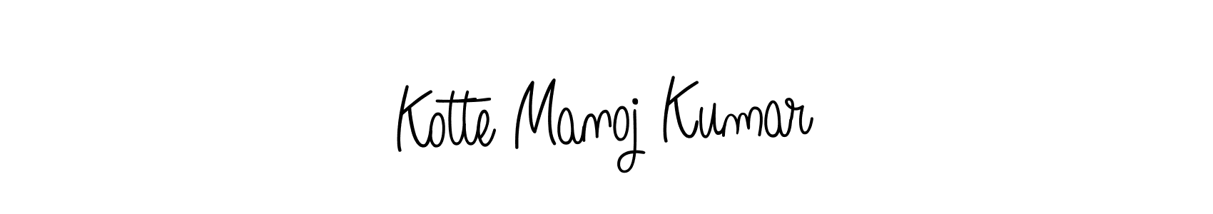 Use a signature maker to create a handwritten signature online. With this signature software, you can design (Angelique-Rose-font-FFP) your own signature for name Kotte Manoj Kumar. Kotte Manoj Kumar signature style 5 images and pictures png