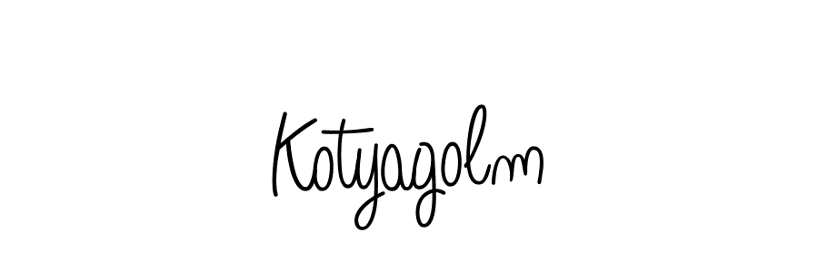 How to Draw Kotyagolm signature style? Angelique-Rose-font-FFP is a latest design signature styles for name Kotyagolm. Kotyagolm signature style 5 images and pictures png